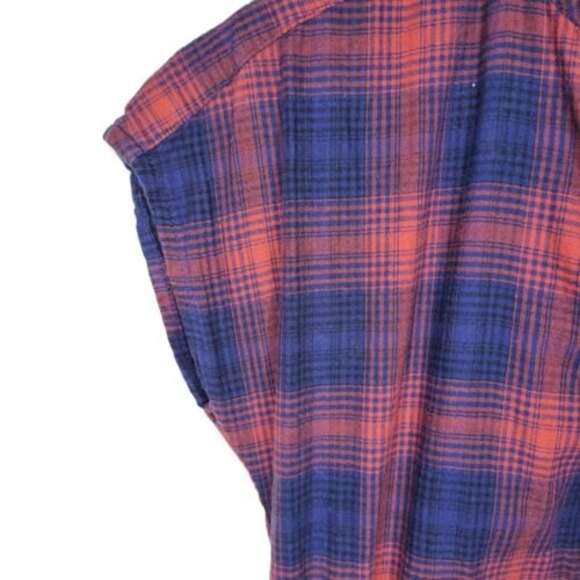 Bridge & Burn Clement Cinched Waist Dress Women's size XS Red Plaid knee length - Picture 10 of 11